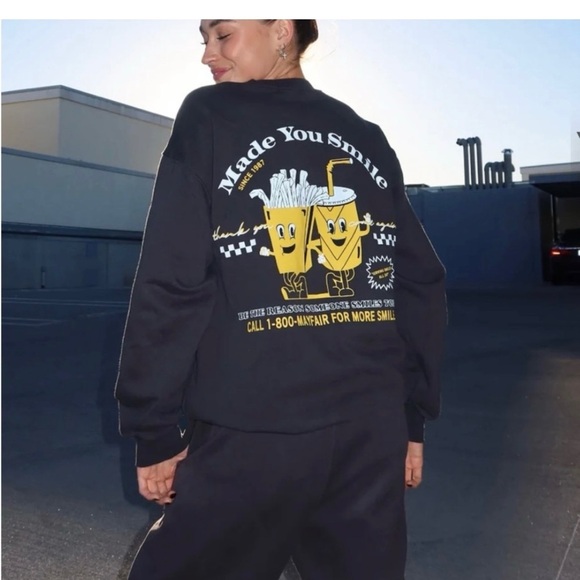 MAYFAIR made you smile sweatshirt ONE SIZE - Picture 1 of 6